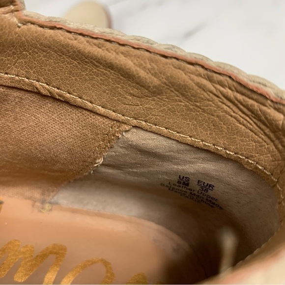 Sam Edelman Paige Fringe Bone Cowhide Leather Ankle Bootie 8 - Picture 6 of 9